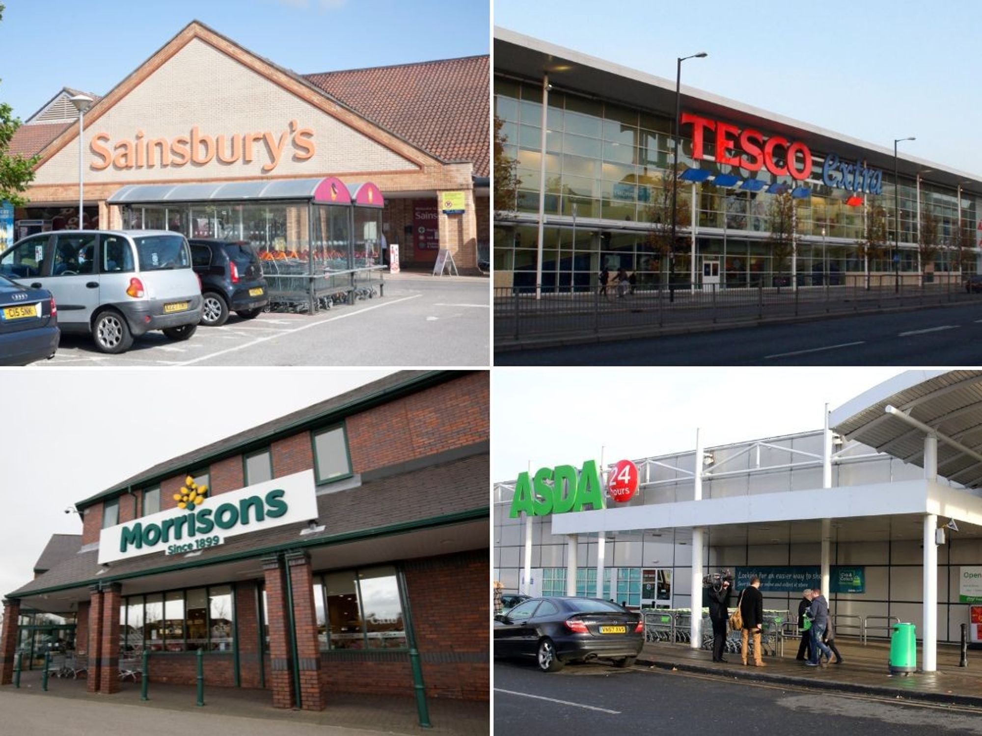 Sainsbury's, Tesco, Asda and Morrisons