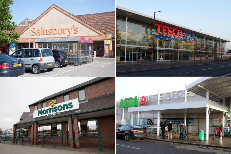 Sainsbury's, Tesco, Asda and Morrisons