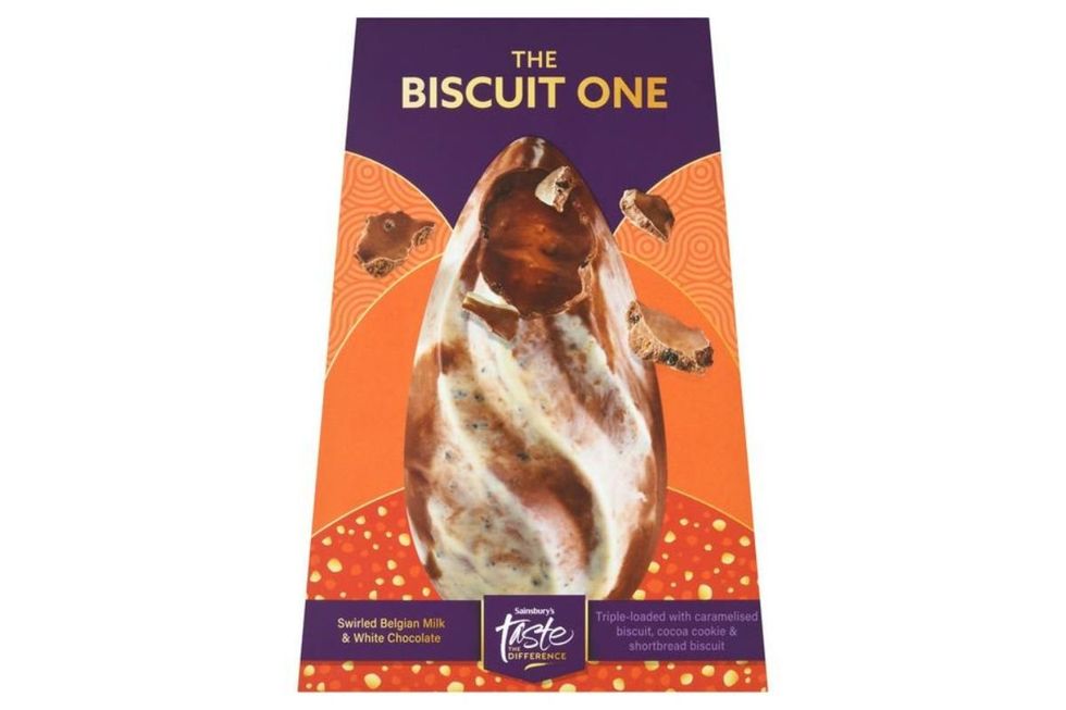 Sainsbury's The Biscuit One XL Milk & White Chocolate Egg, Taste the Difference