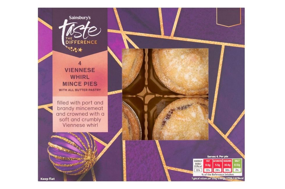 Sainsbury's Viennese Whirl Brandy Mince Pies, Taste the Difference