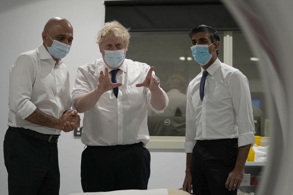 Sajid Javid, Boris Johnson and Rishi Sunak