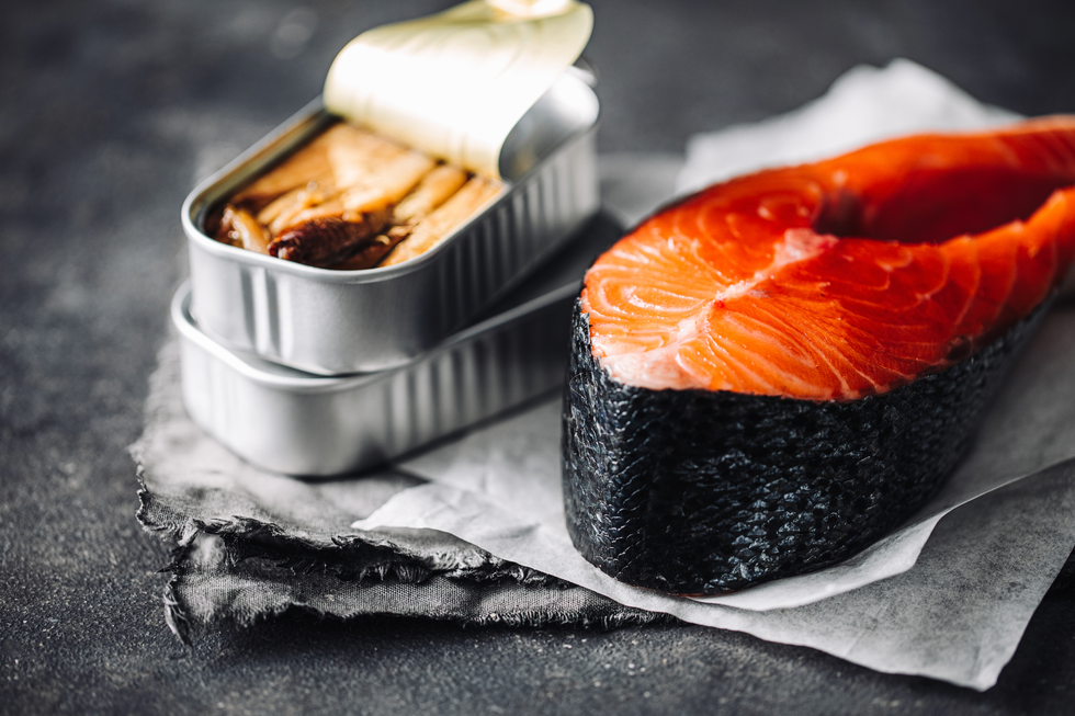 Salmon and sardines