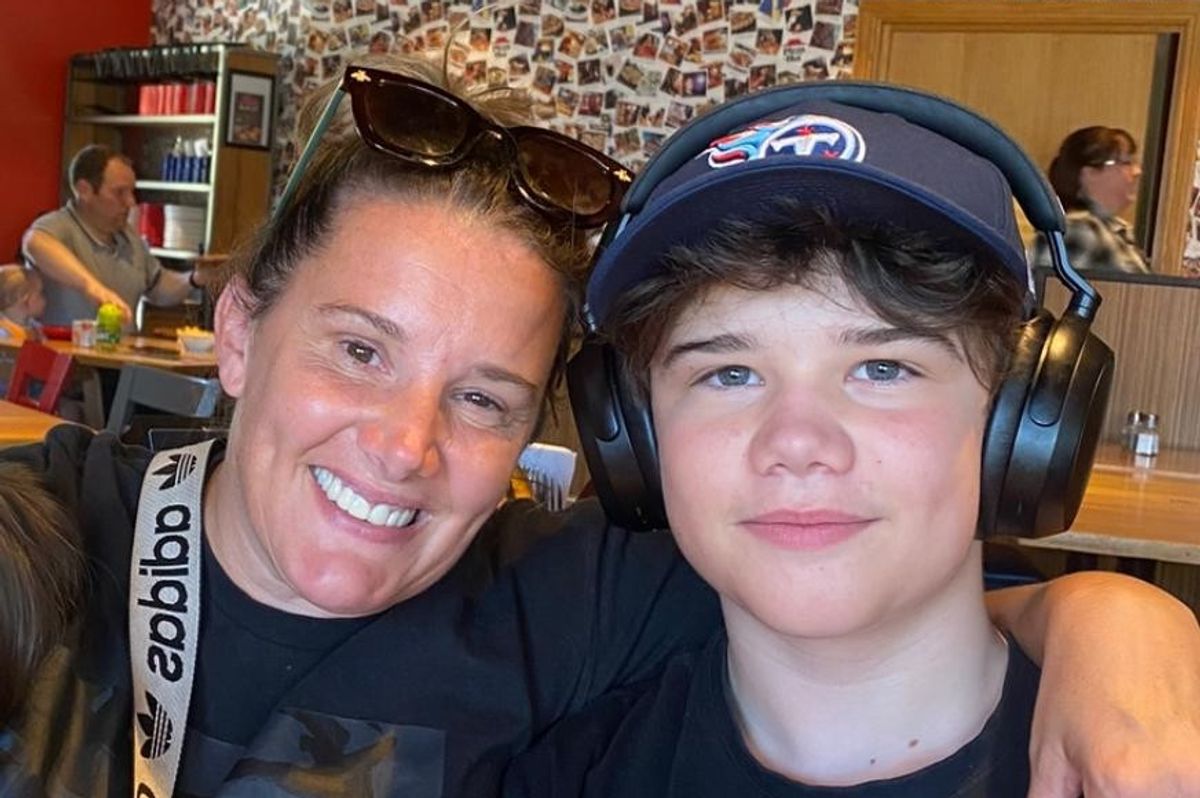 Sam Bailey and son Tommy Bailey