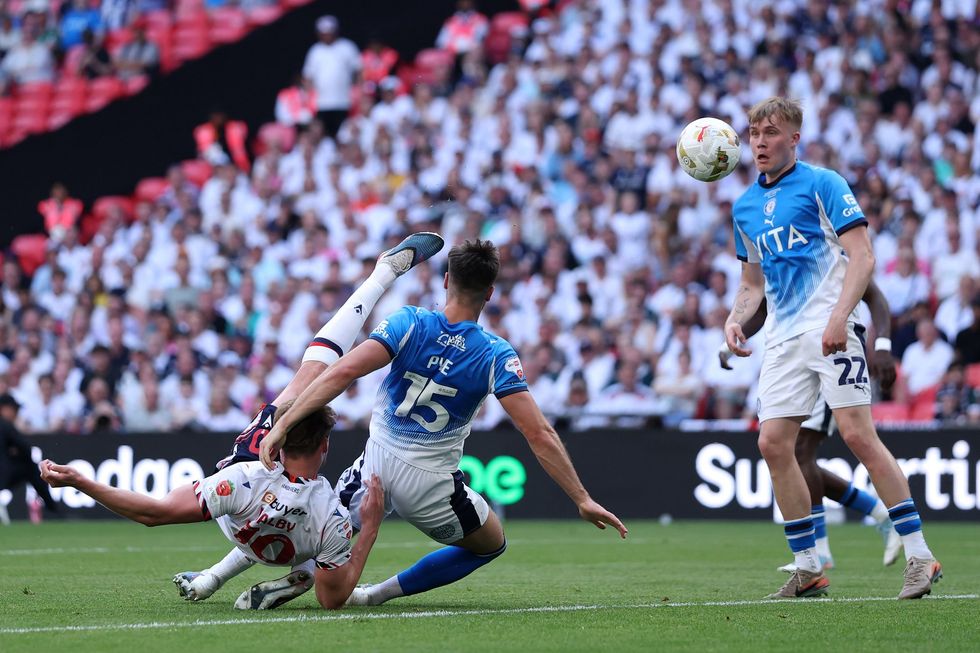 Sam Dalby netted a sensational overhead kick as Bolton beat Stockport