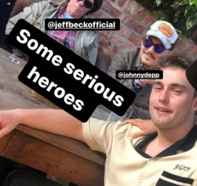 Sam Fender took to Instagram after meeting the actor.