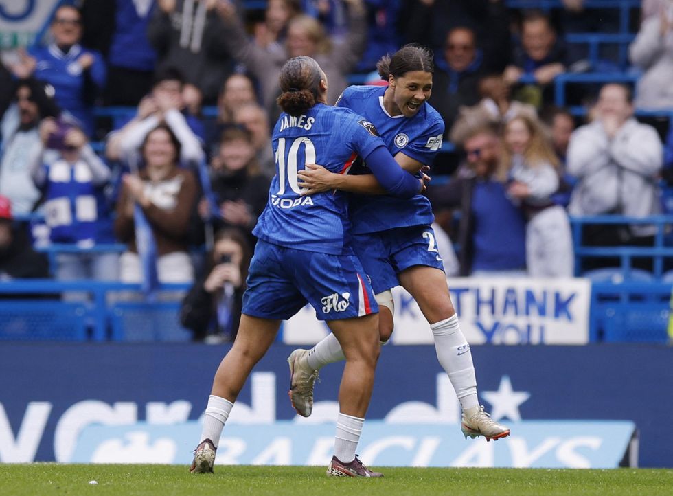 Sam Kerr insisted it was "an amazing day" after scoring on her final Chelsea appearance