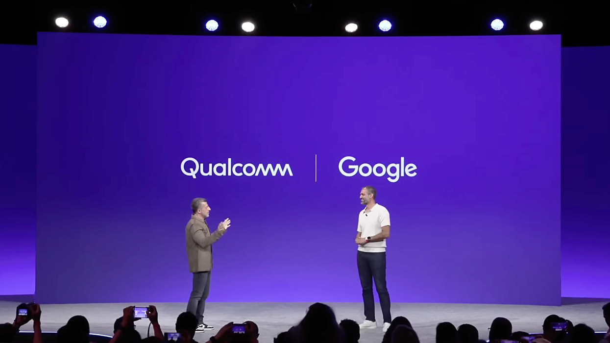 Sameer Samat speaking on-stage at the Qualcomm Snapdragon Summit