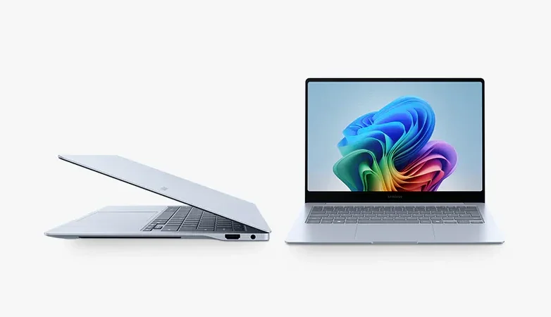 samsung galaxy book 4 edge picture from the front and side running windows 11