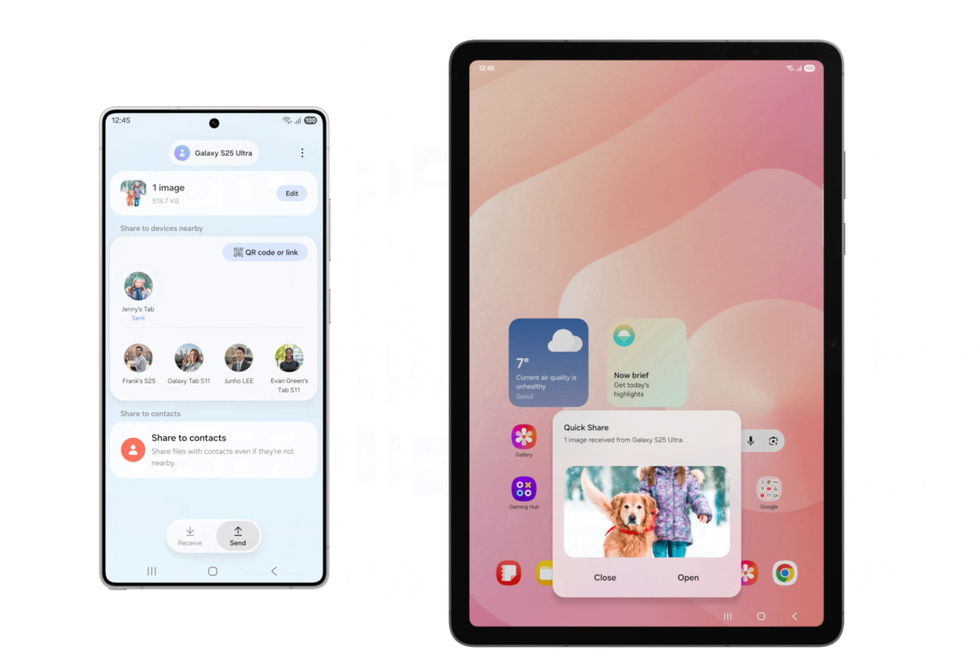 Samsung Galaxy S25 new quick share feature