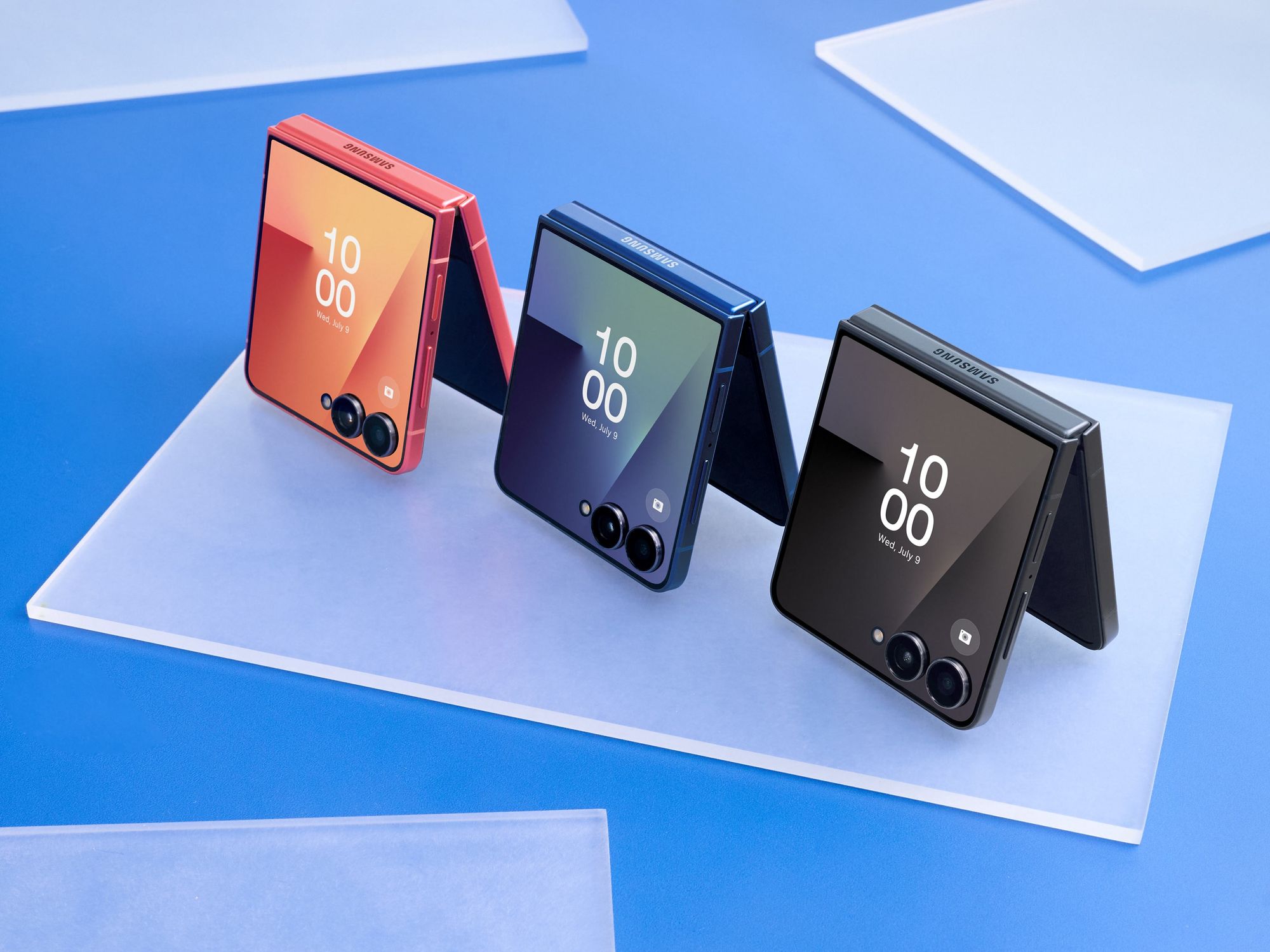 samsung galaxy z flip 7 pictured in all colour options