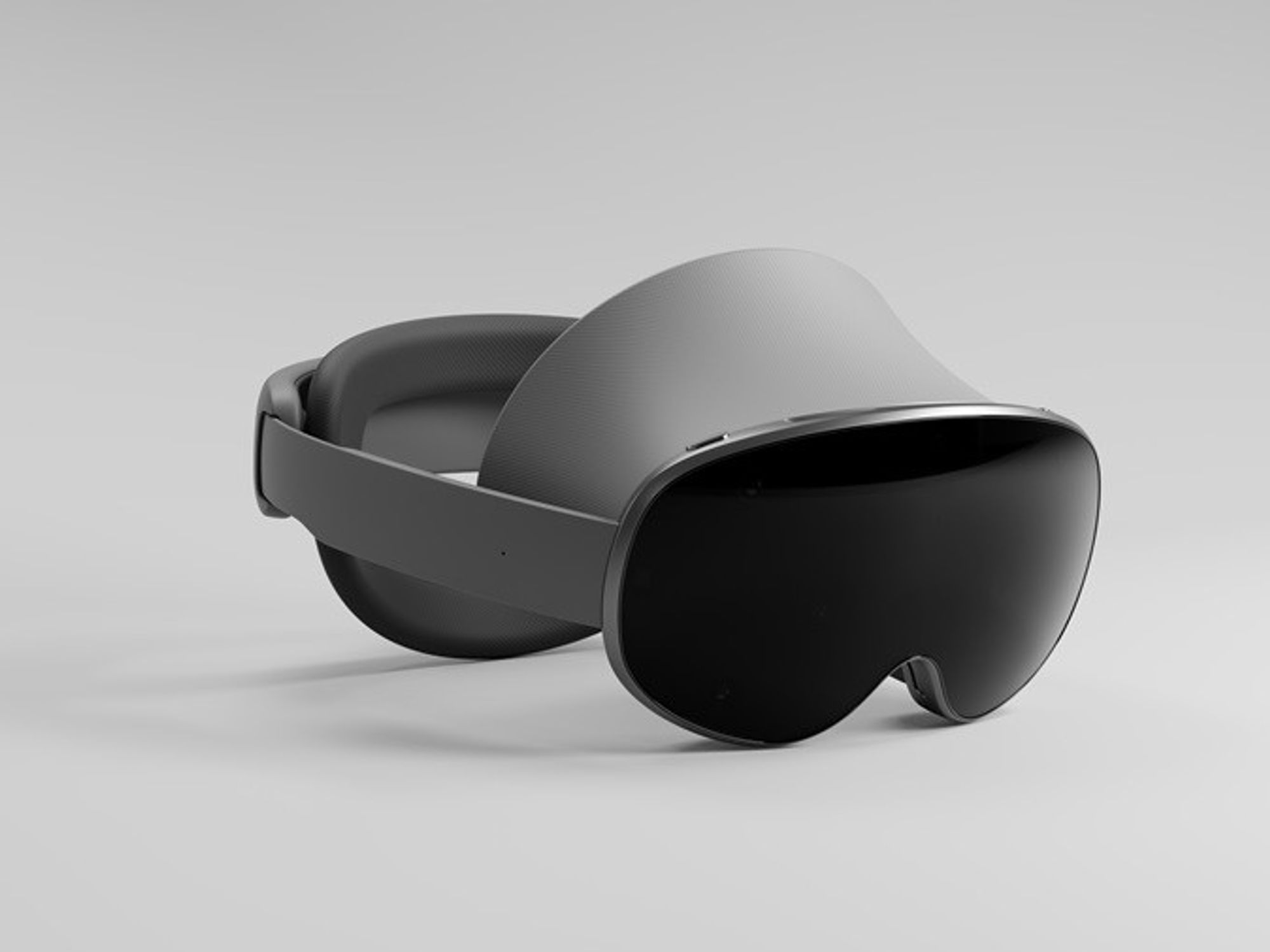 samsung mixed reality headset pictured on a grey background