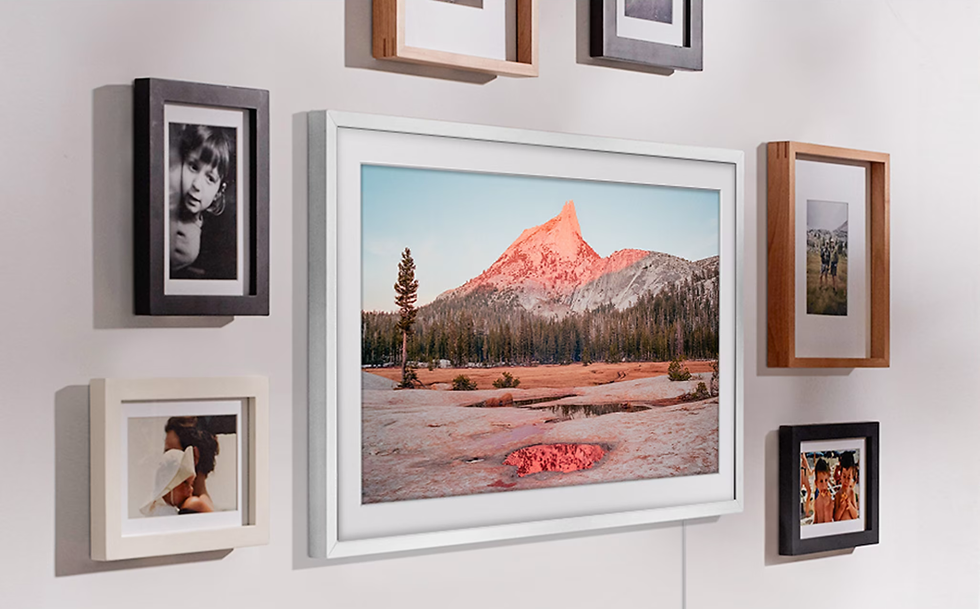 samsung the frame tv on the wall