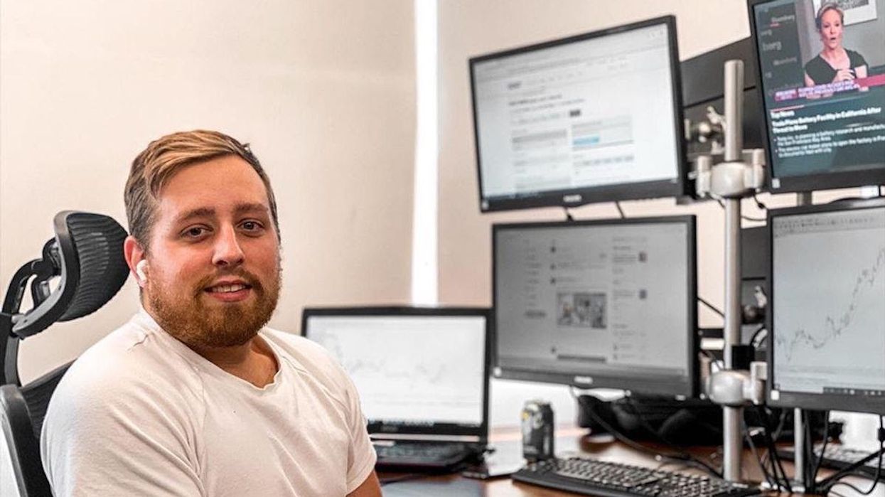 Samuel Leach at desk