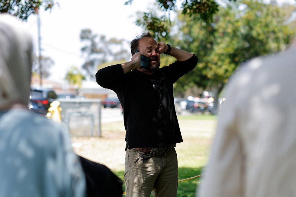 San Diego shooting, Muslim man in despair on mobile phone
