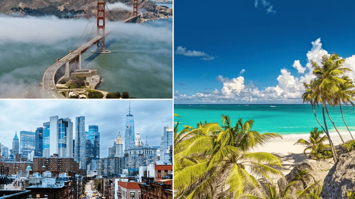 San Francisco Golden Gate Bridge / New York City / Barbados