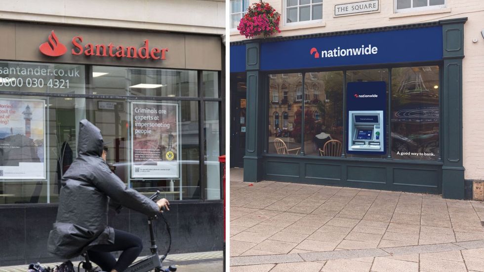 Santander and Nationwide branches