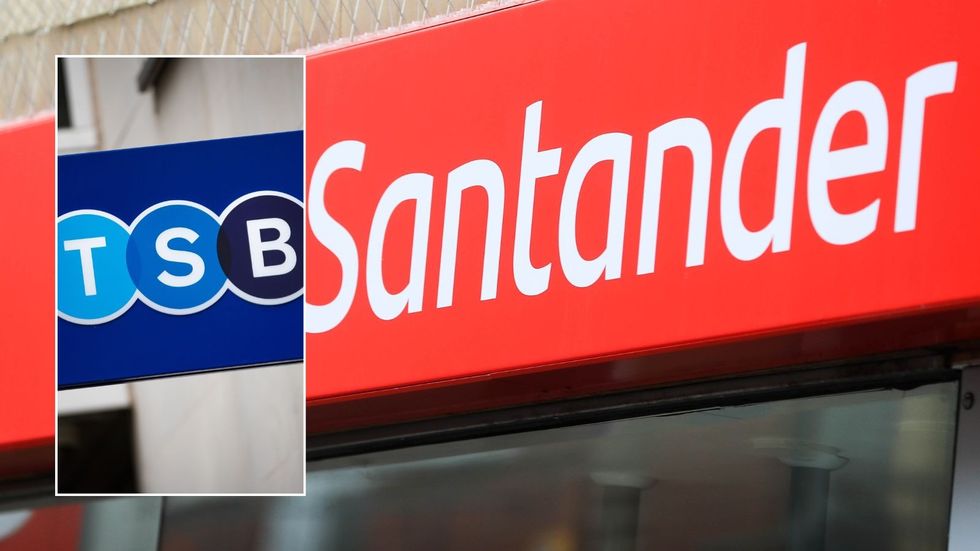 Santander bank and TSB branch
