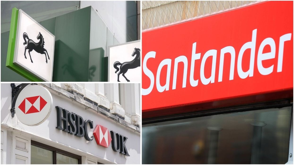 Santander, HSBC and Lloyds bank branch
