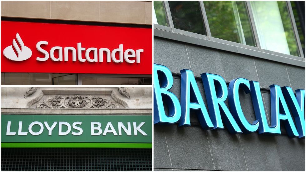 Santander, Lloyds Bank and Barclays