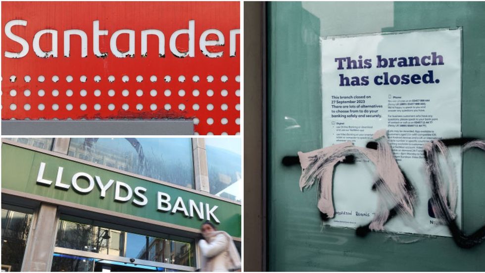 Santander, Lloyds Bank and branch closure