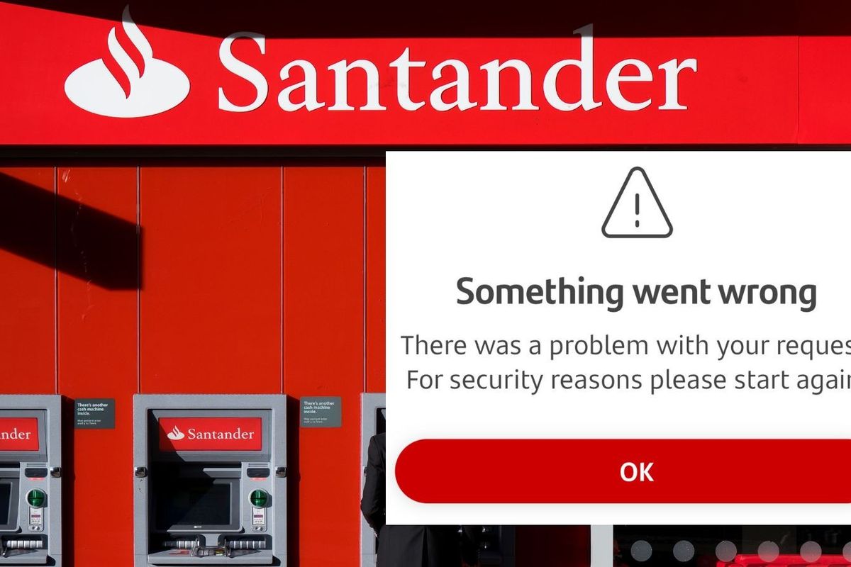 Santander UK logo and mobile banking app not working