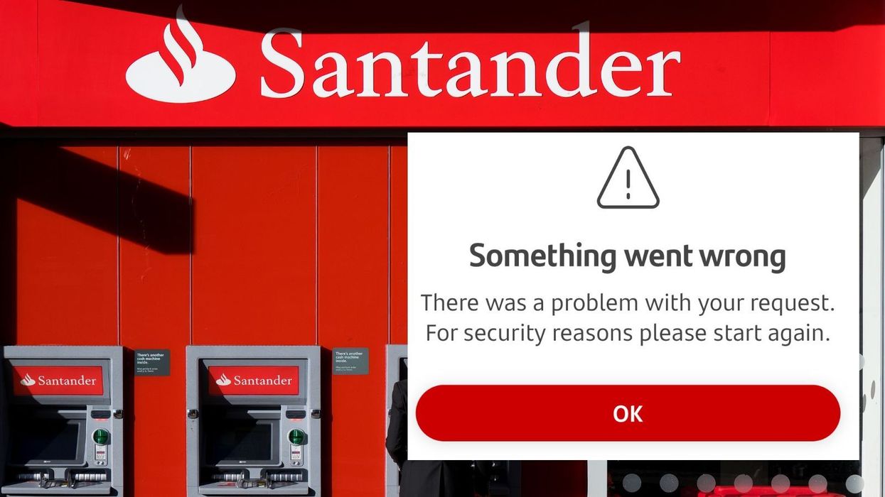 Santander UK logo and mobile banking app not working
