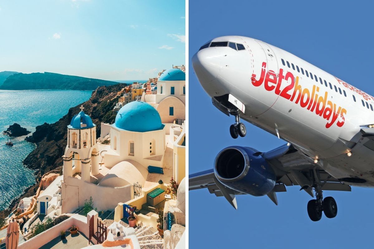 Santorini / Jet2 plane