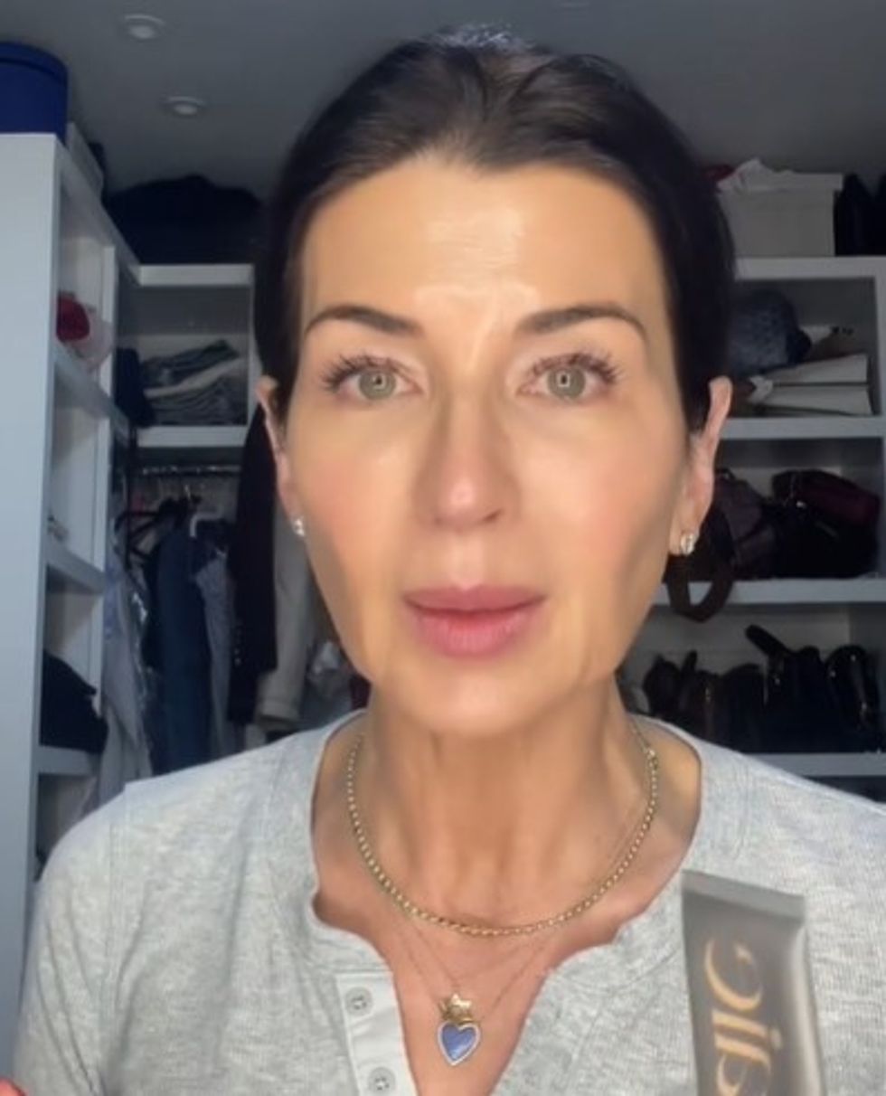 Sarah discussing skin care