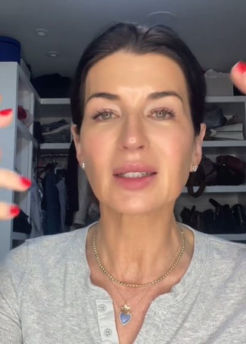 Sarah discussing skin care