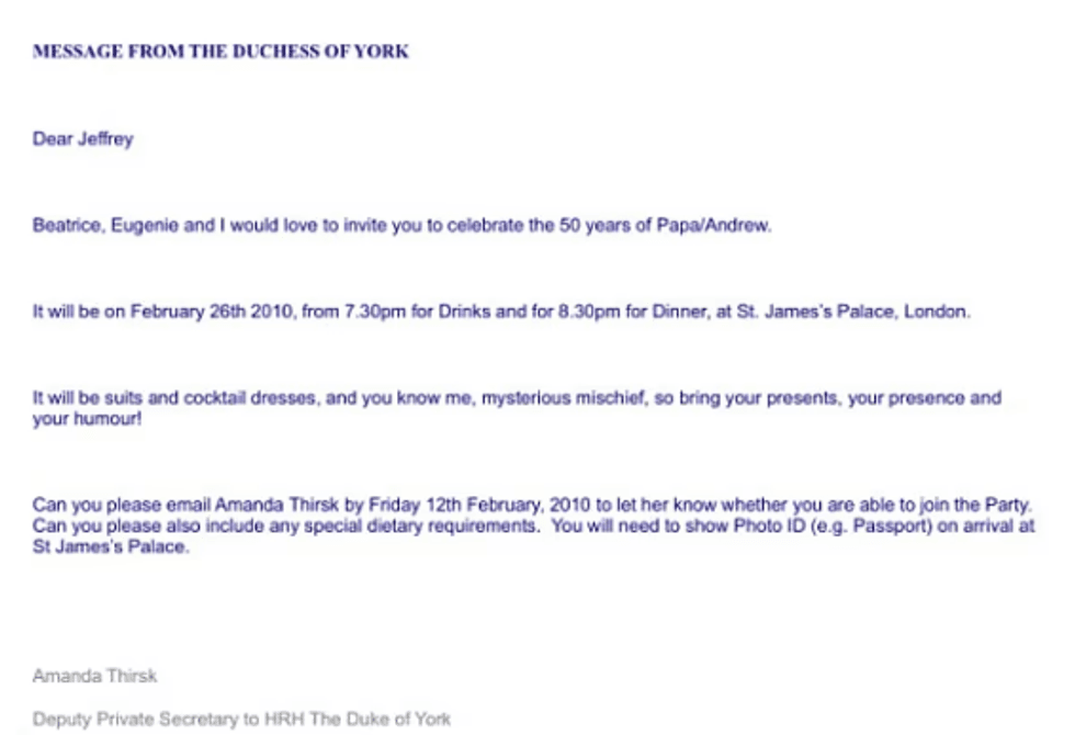 Sarah Ferguson email