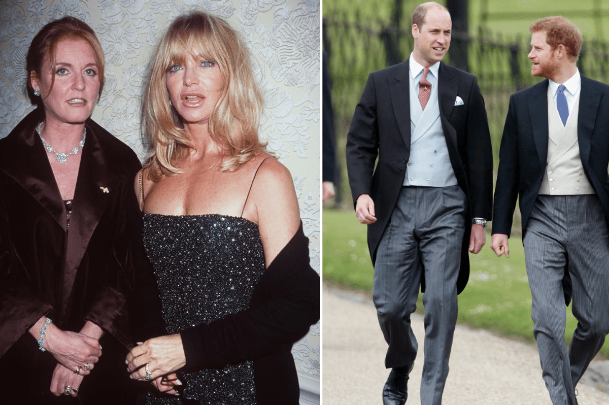 Sarah Ferguson, Goldie Hawn, William and Harry