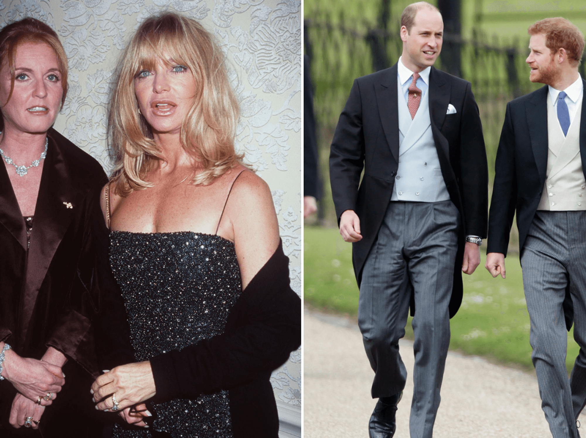 Sarah Ferguson, Goldie Hawn, William and Harry