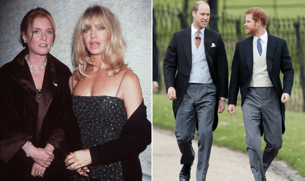 Sarah Ferguson, Goldie Hawn, William and Harry