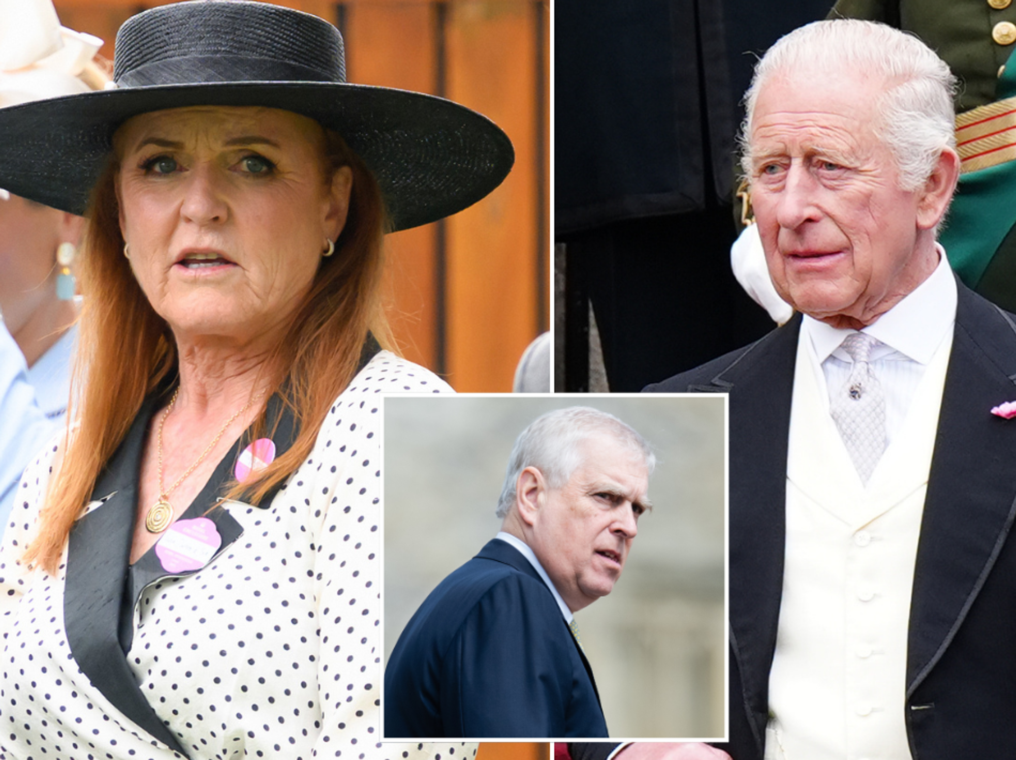 Sarah Ferguson, King Charles and Prince Andrew