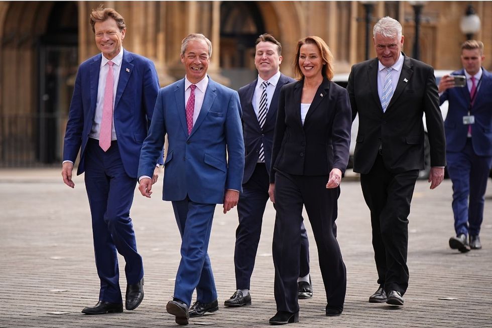 Sarah Pochin, the newly elected MP for Runcorn and Helsby, is joined by her fellow Reform UK MPs