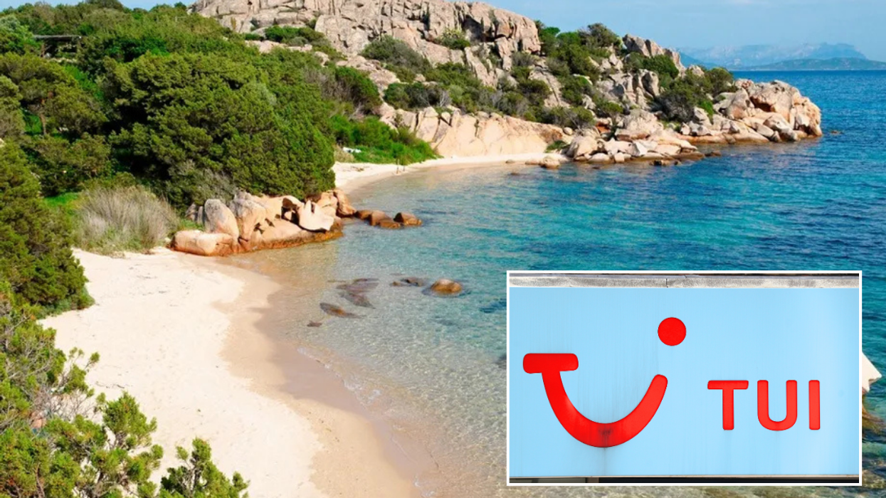 Sardinia beach / TUI logo