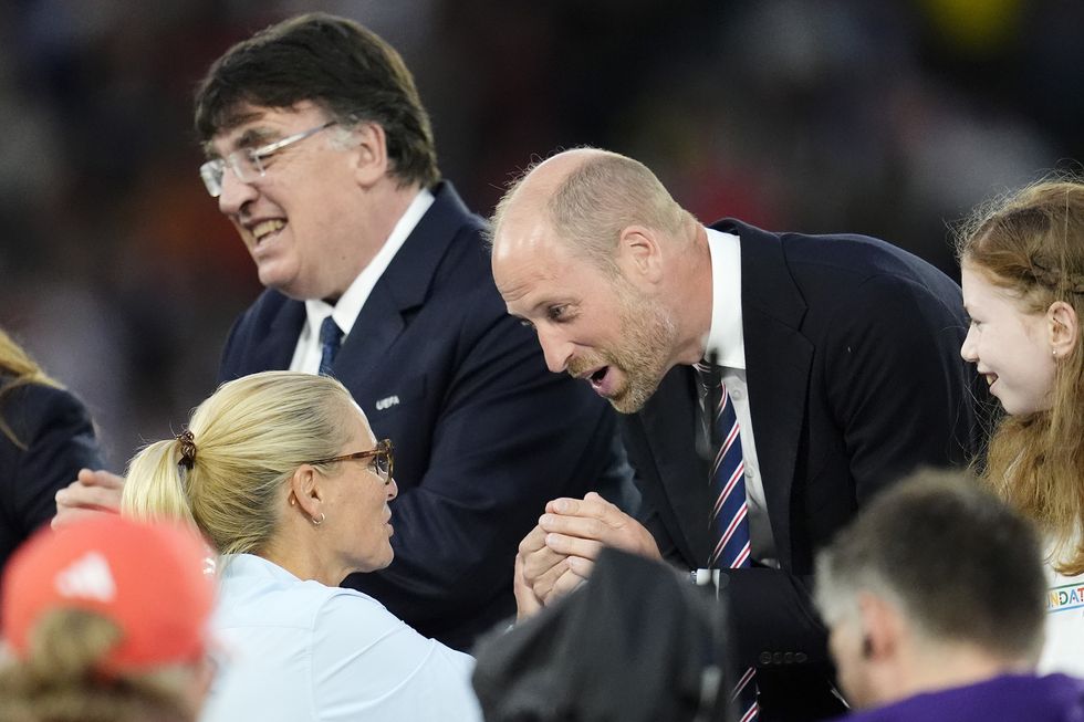 Sarina Wiegman and Prince William