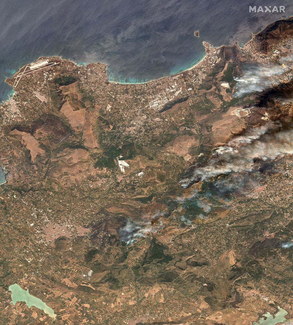 Satellite image of part of the Mediterranean