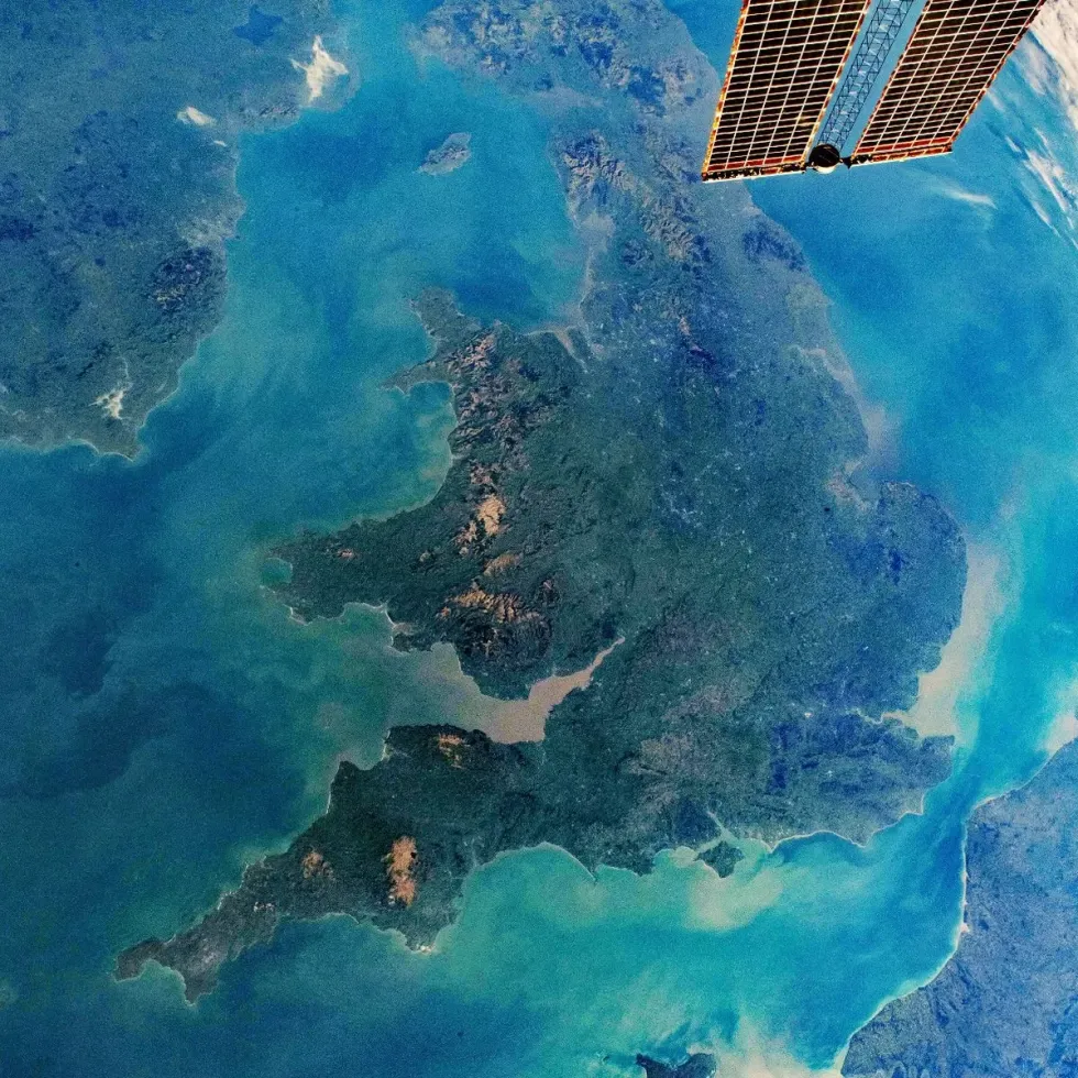 Satellite image of the UK
