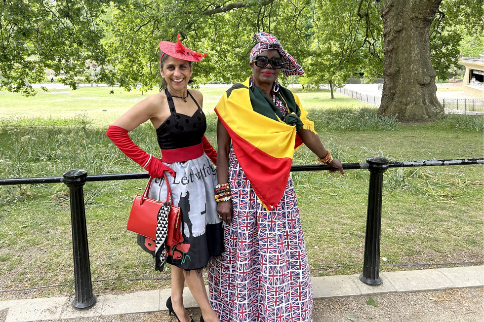 Satvinder Cubb and Grace Gothard made their own dresses for today's celebration\u200b