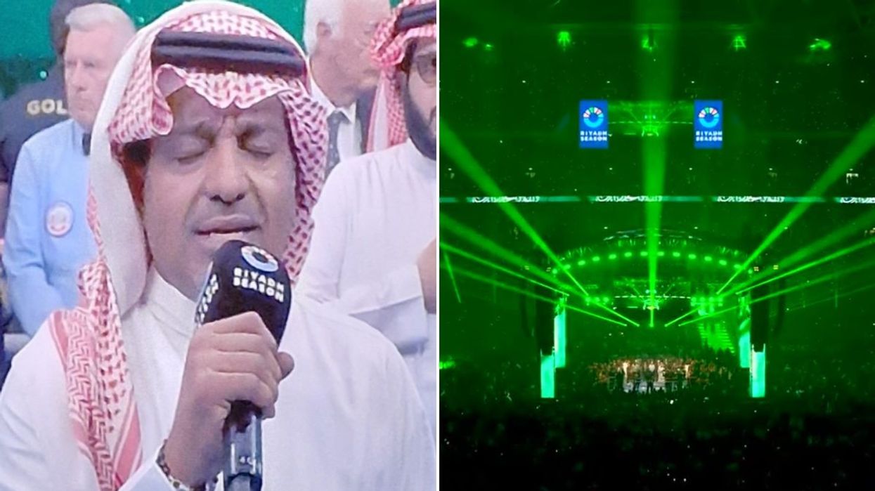 Saudi Arabia national anthem boxing Anthony Joshua Daniel Dubois