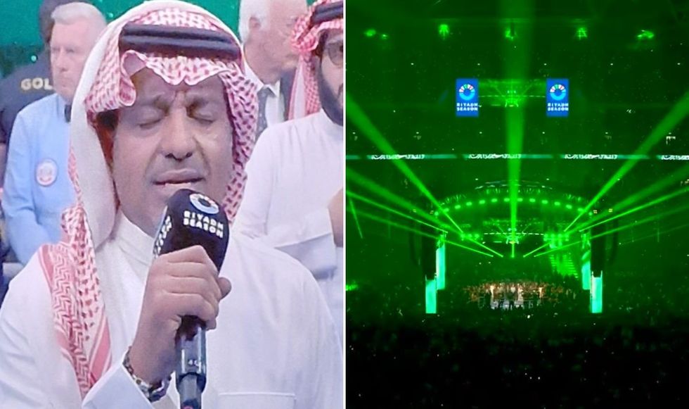 Saudi Arabia national anthem boxing Anthony Joshua Daniel Dubois