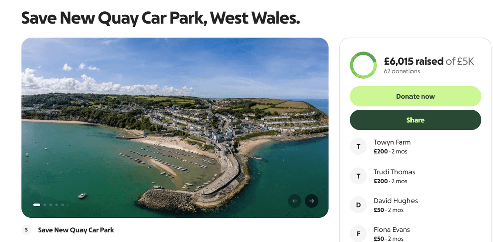 Save New Quay Car Park fundraiser