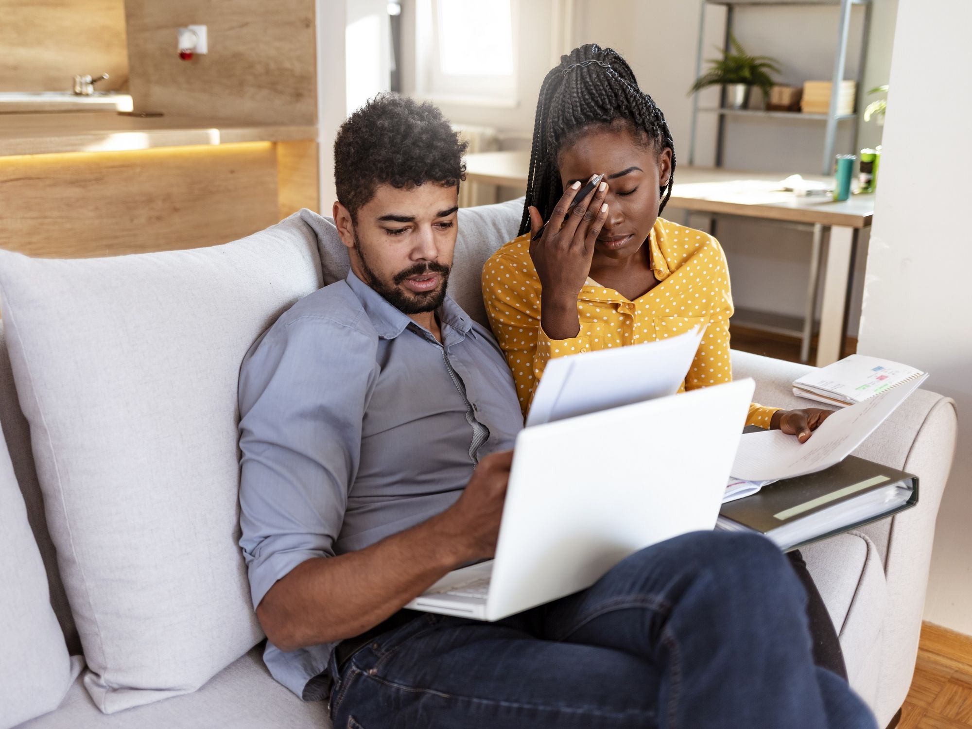 Savers looking at tax statement in pictures