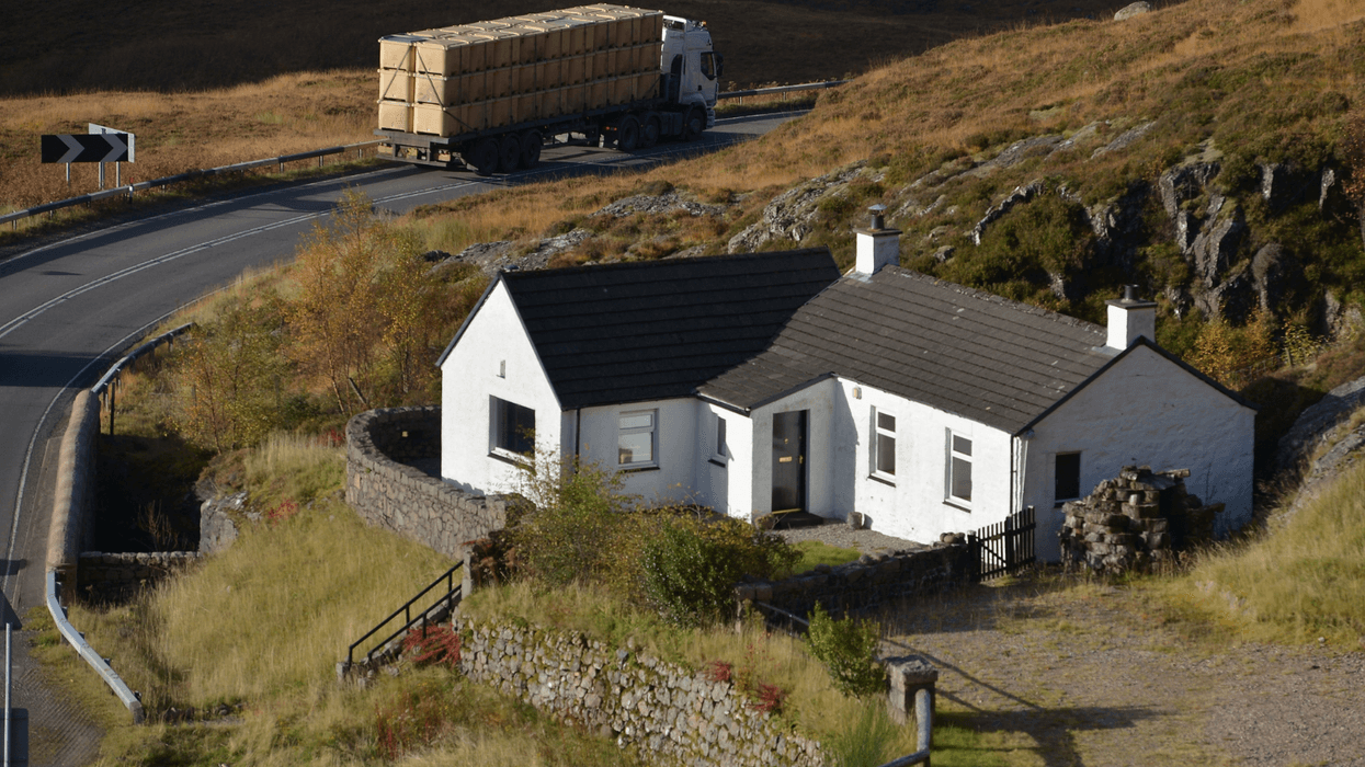 Savile's cottage - before it descended into ruin