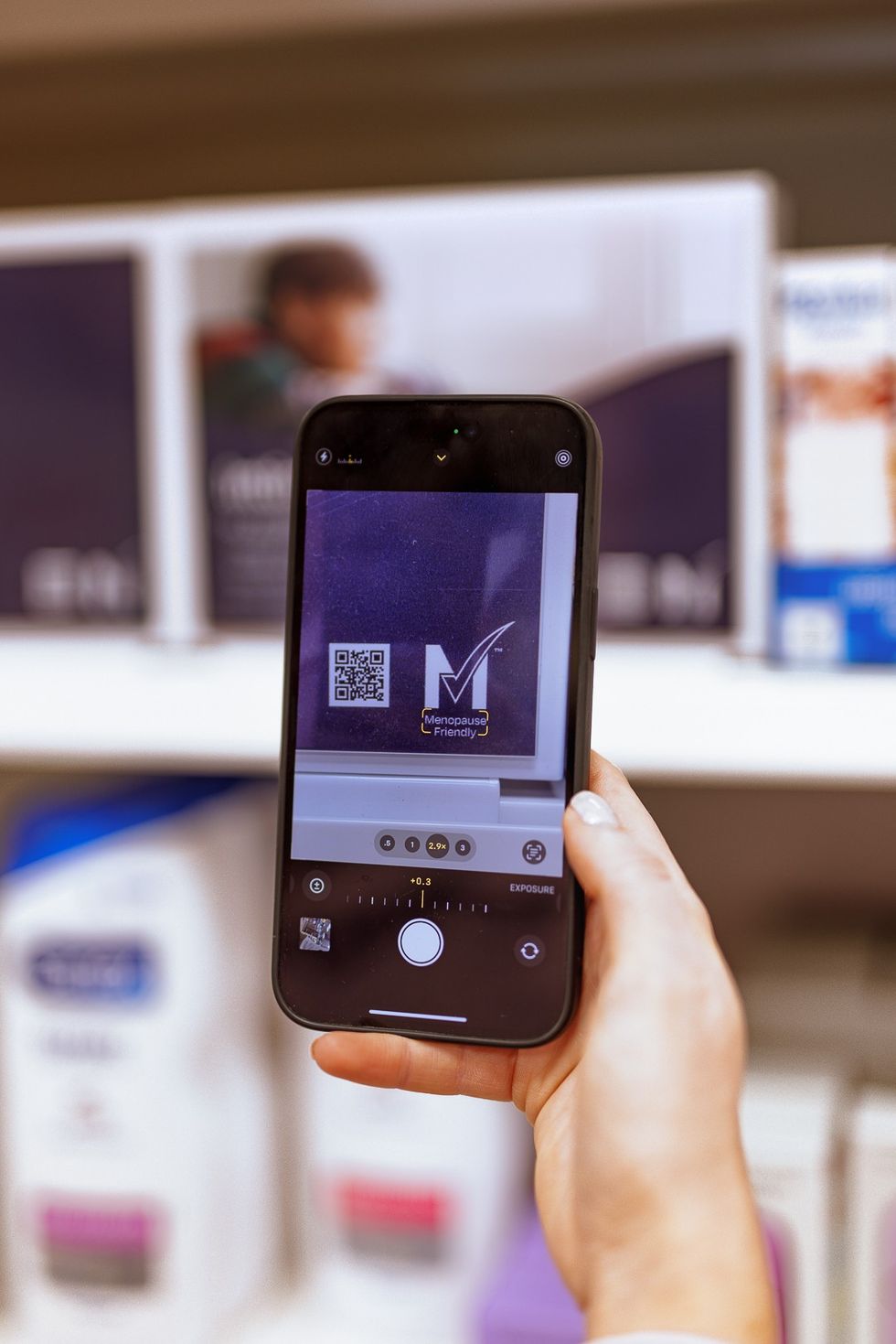 Scanning Tesco menopause QR