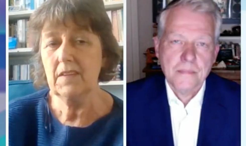 Scarlett Mccgwire and SDP Party Leader William Clouston