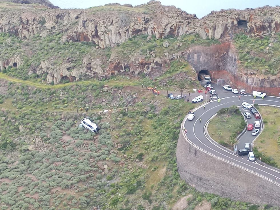 Scene of canary islands bus crash