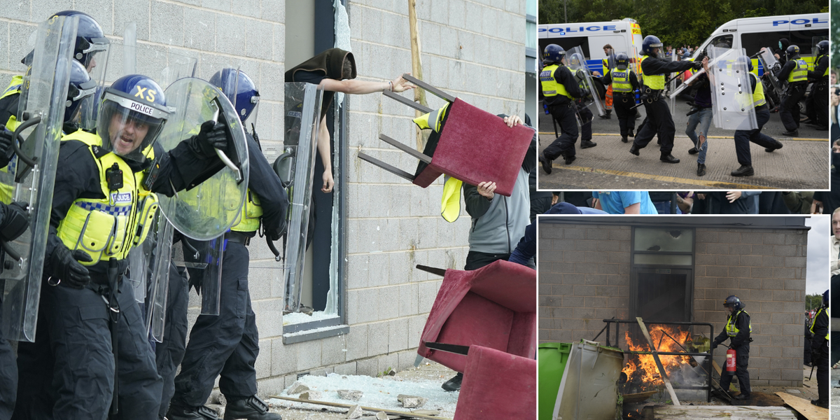 NextImg:Asylum seekers 'scared to go out' after rioters set fire to migrant hotels