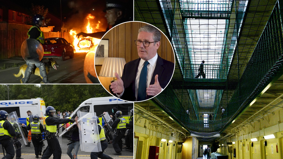 Scenes from riots/Starmer/Prison
